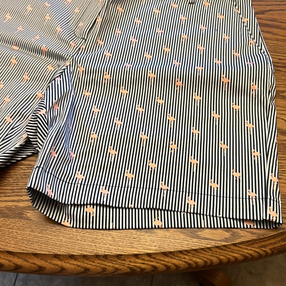 NWT IZOD Shorts. Size 14. Flamingo pattern with black stripes. - Picture 3 of 7